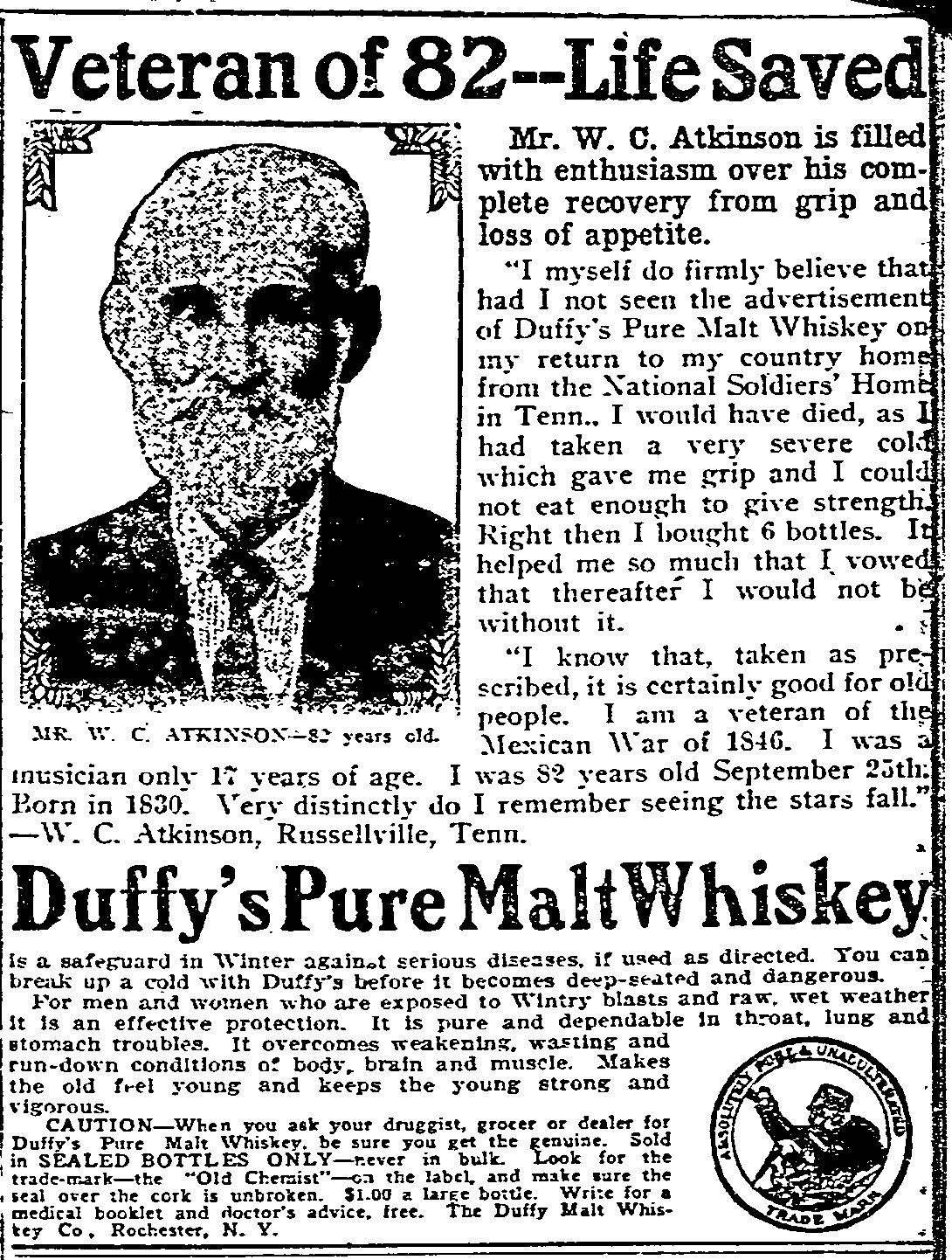 Image Duffys Pure Malt Whiskey Advertisement On Walter B Duffy